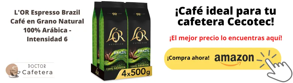 L'OR Espresso Brazil Café en Grano Natural 100% Arábica - Intensidad 6