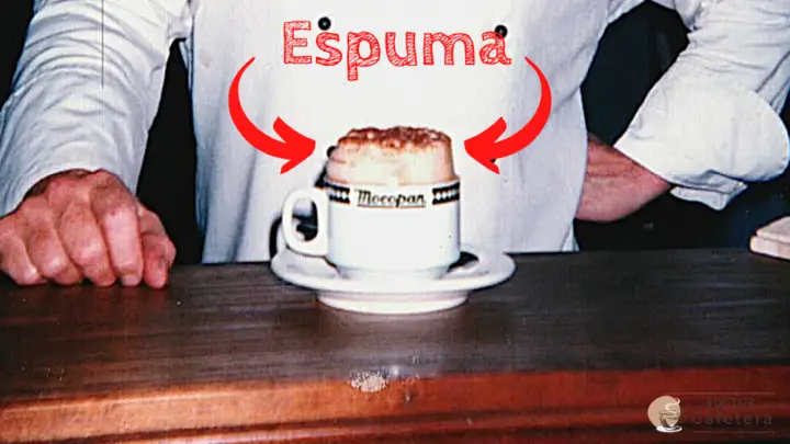 Espuma de un cappuccino original