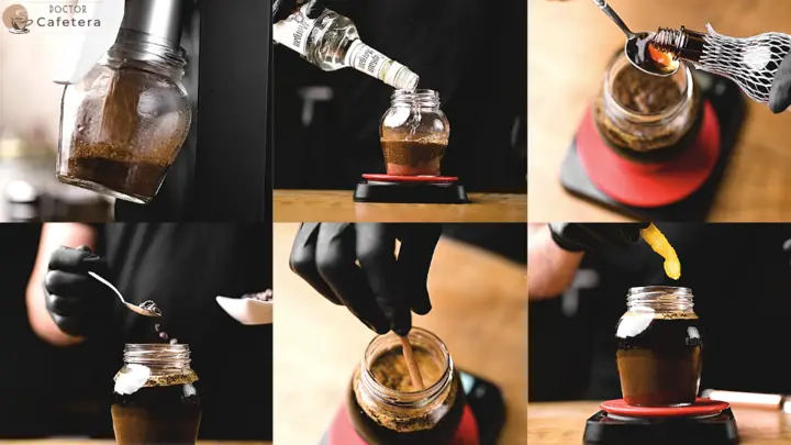 Cómo incorporar los ingredientes para elaborar el licor de café
