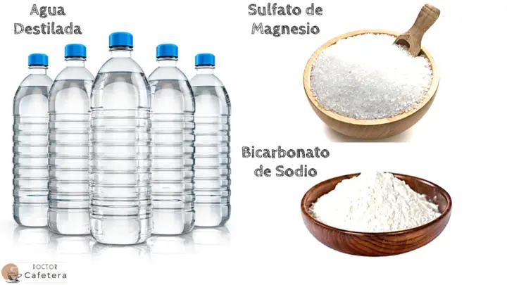 Ingredientes para la preparación del agua