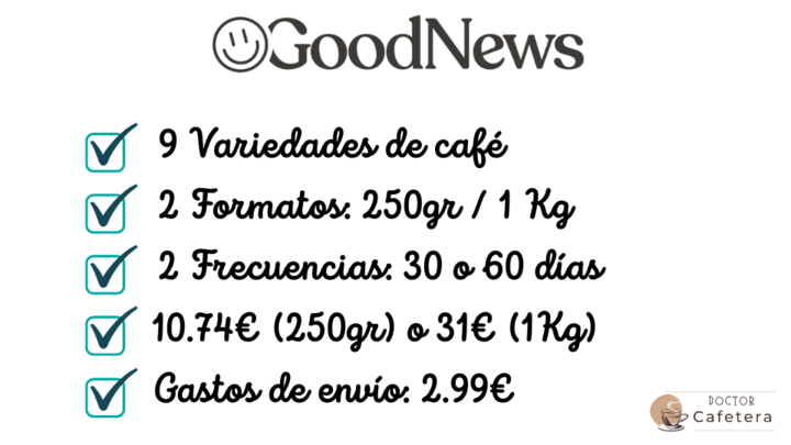 Suscripción de café de Good News