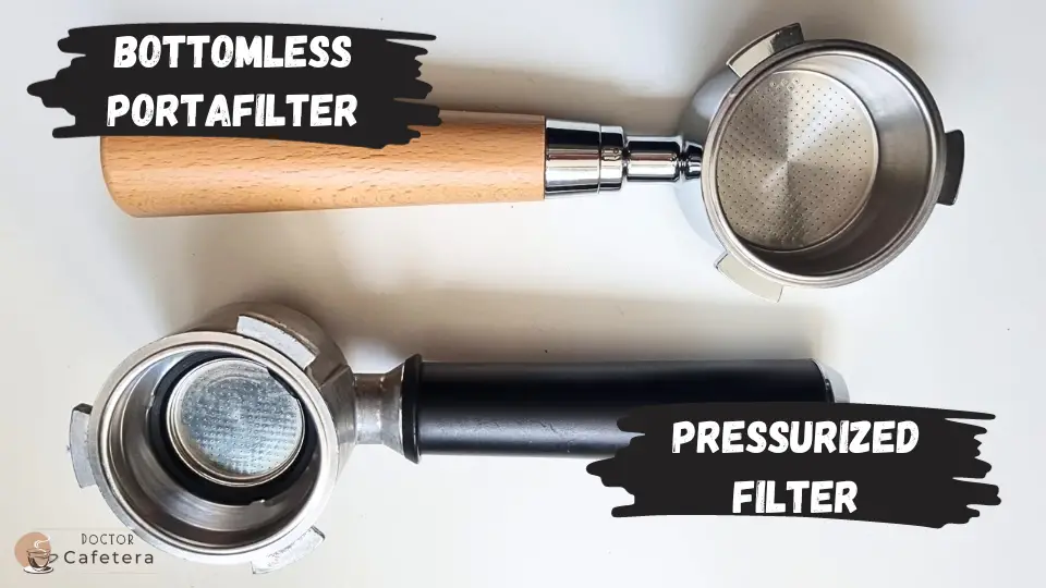 Bottomless vs. presurized filter holder