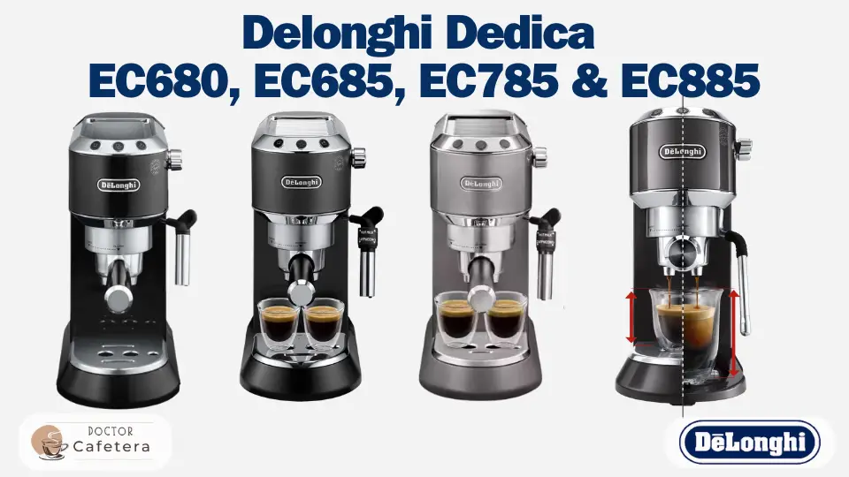 Delonghi Dedica diferences between EC680, EC685, EC785 and EC885