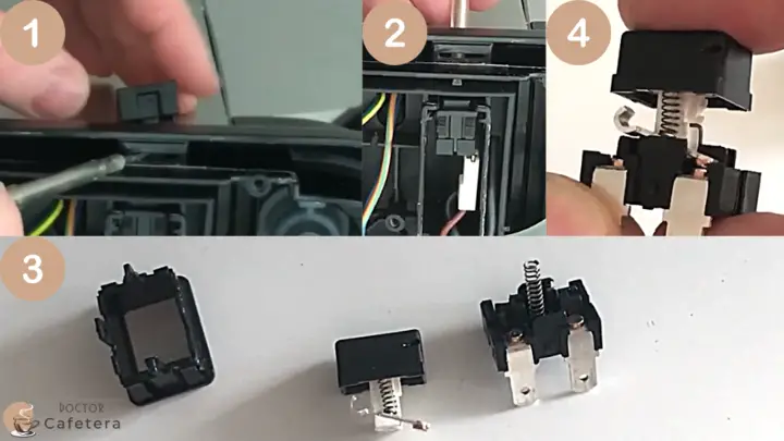 Disassemble the power button