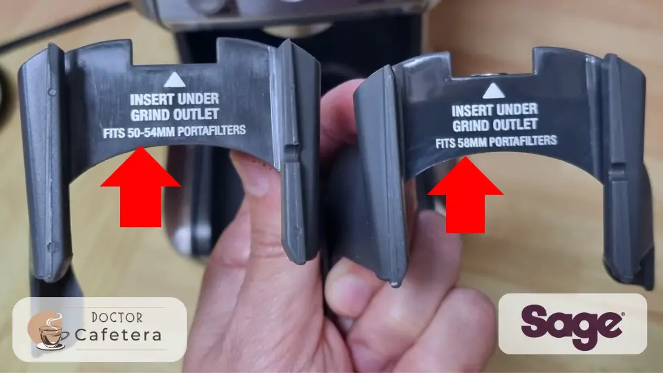 Dos adaptadores para diferentes tamaños de portafiltros