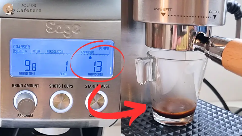Grinding too fine for espresso preparation