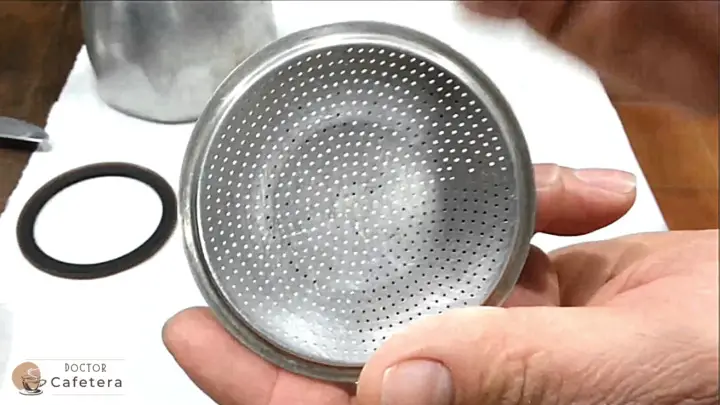 Metallic filter of the Moka pot