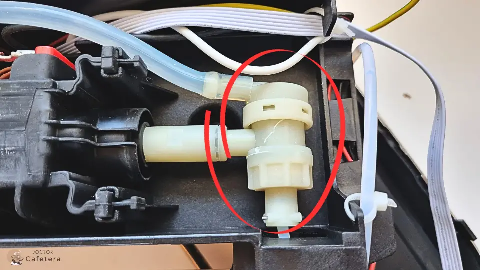 Pressure relief valve on a Delonghi Dedica