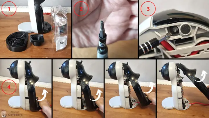 How to disassemble a Dolce Gusto coffee machine