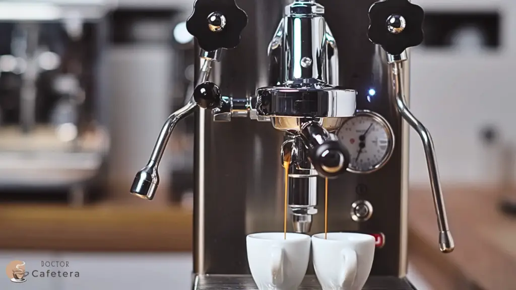 Lelit Mara X bereitet einen doppelten Espresso zu