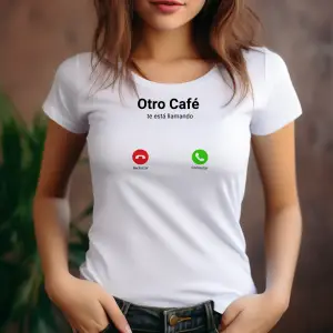 Camiseta Mujer llamada de whatsapp
