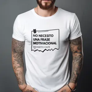 Camiseta hombre no necesito una frase motivacional
