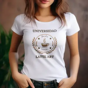 Camiseta mujer universidad Latte Art