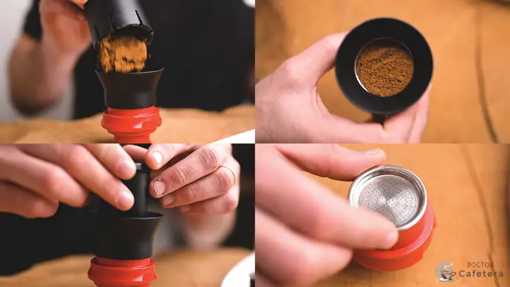 How to place the coffee in the Flair Neo coffee maker