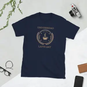 Camiseta unisex Universidad del Latte Art para baristas