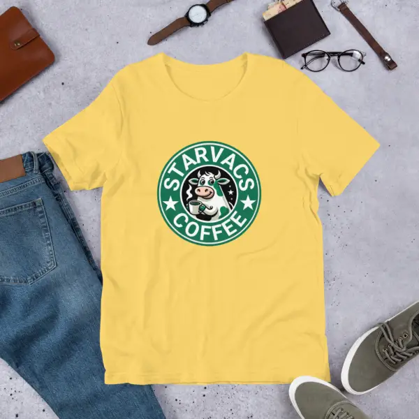 Camiseta Unisex Starbucks “small, medium, large, MONDAY”