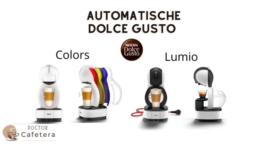 Automatische Dolce Gusto Kaffeemaschinen Colors und Lumio