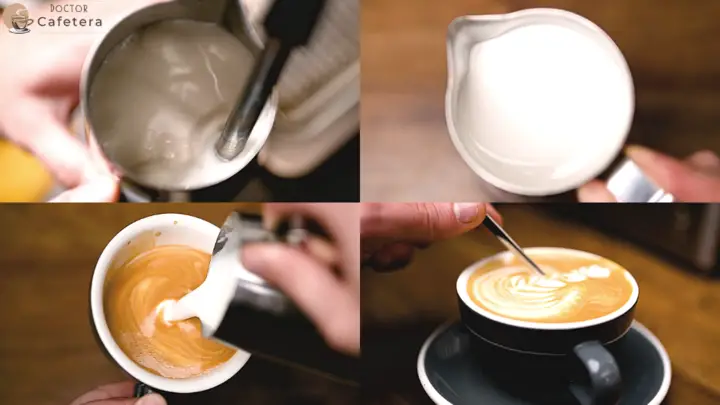 Cappuccino mit Kokosnuss-Mandelmilch