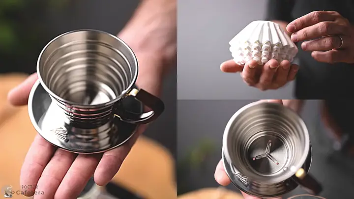 Components of the Kalita Wave coffee maker