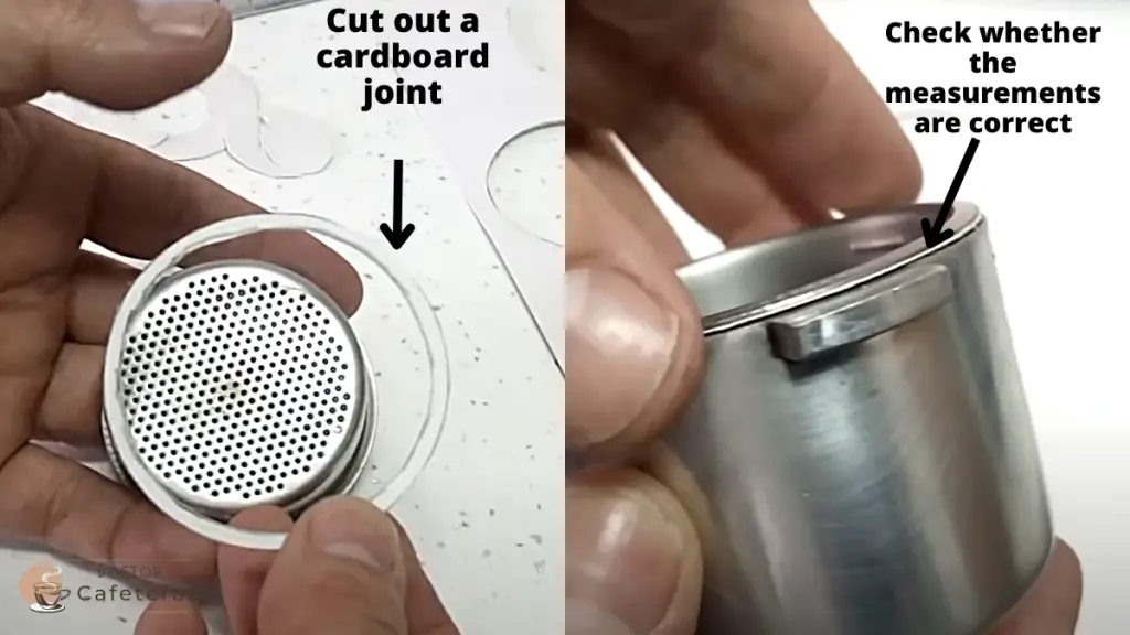 Cut out a cardboard gasket and check the measurements