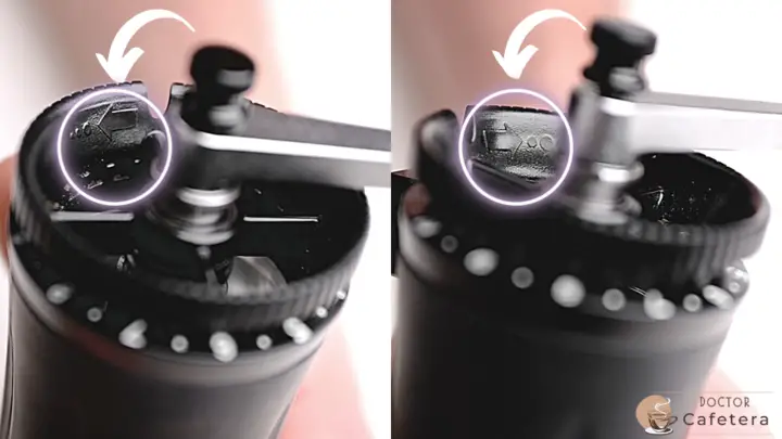 Grind degree indicator on the Flair Royal grinder