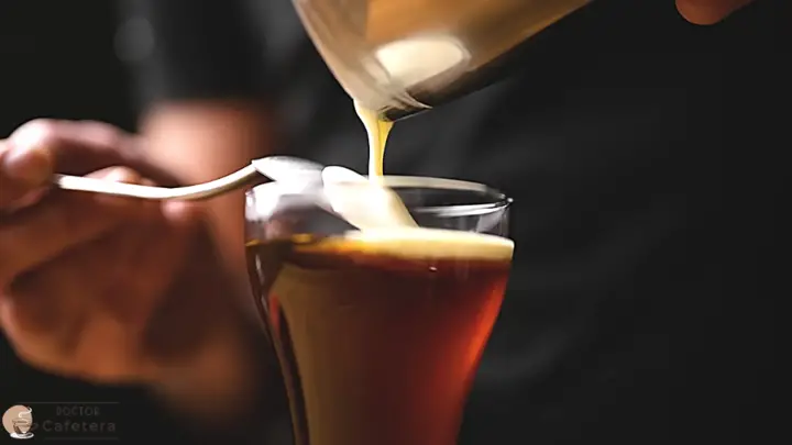 How to add the cream to the original Irish coffee