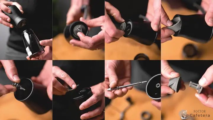 How to disassemble a Hario Mini Slim Plus grinder