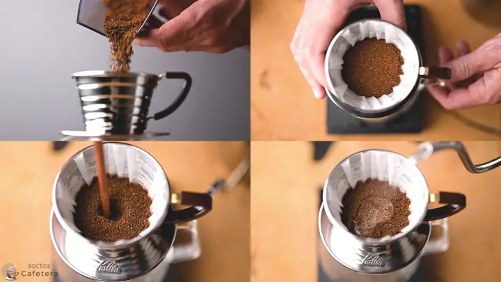 How to place the coffee in the Kalita Wave coffee maker