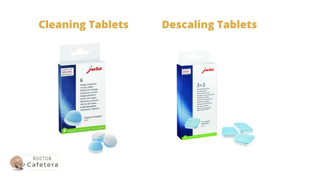 Jura cleaning tablets vs. descaling tablets