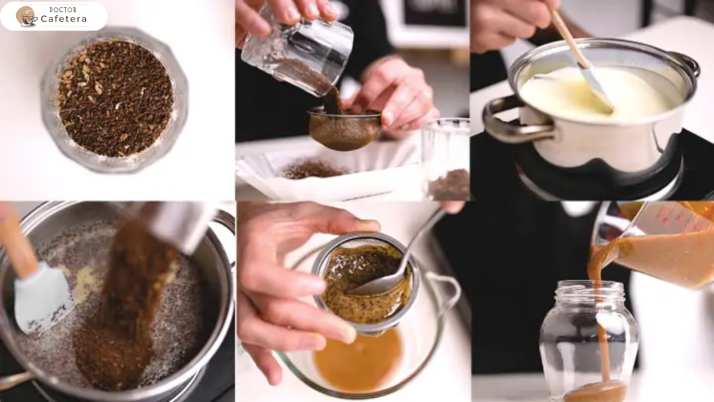 Preparación de la salsa de café