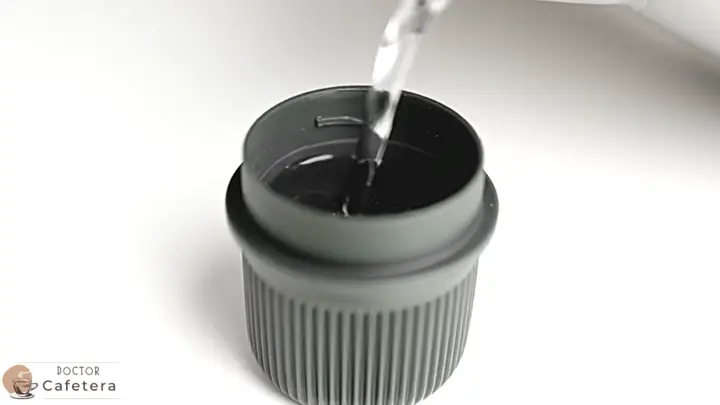 The amount of water that should be in the Nanopresso tank